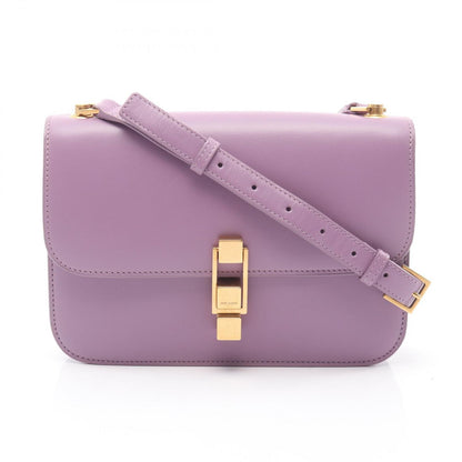Saint Laurent Paris Shoulder Bag Carre Satchel Light Purple Leather