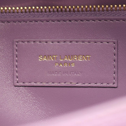 Saint Laurent Paris Shoulder Bag Carre Satchel Light Purple Leather — view 4