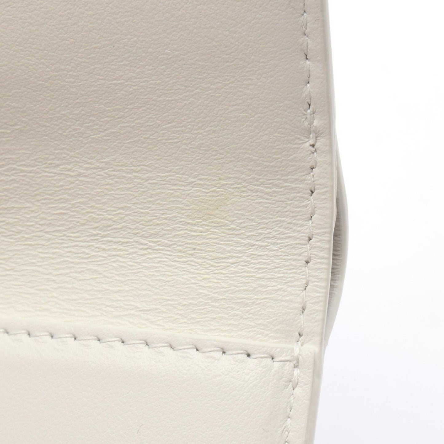Bottega Veneta Trifold Wallet Cassette Maxi Intrecciato Small White Leather — view 8