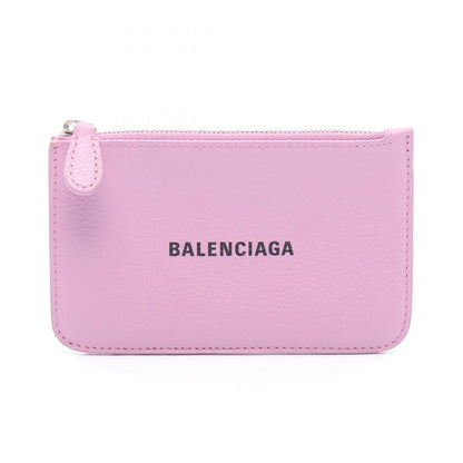 Balenciaga Coin Case Cash Long Card Purple Leather
