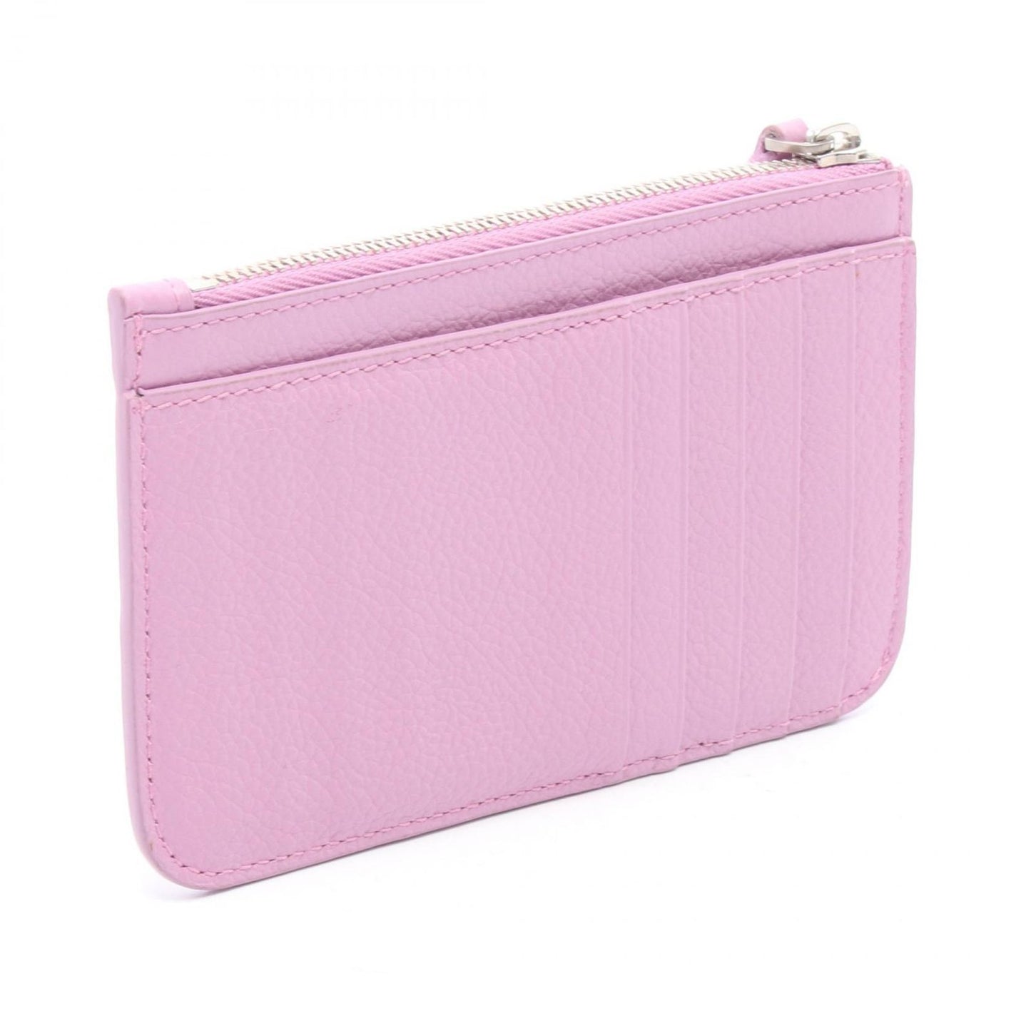 Balenciaga Coin Case Cash Long Card Purple Leather — view 2