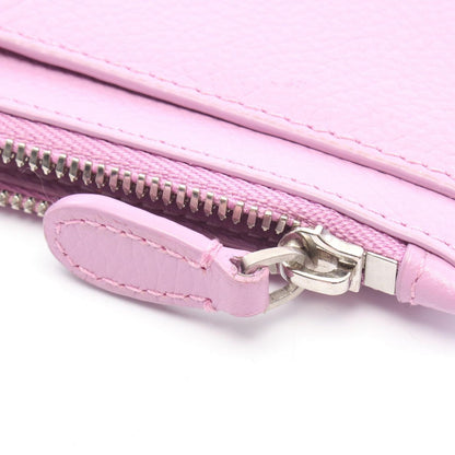 Balenciaga Coin Case Cash Long Card Purple Leather — view 5