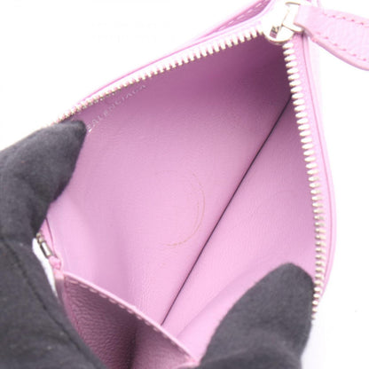 Balenciaga Coin Case Cash Long Card Purple Leather — view 3