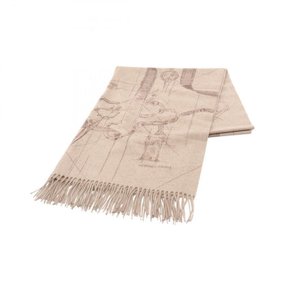 Hermes Scarf Cavalcadur Scarves Beige