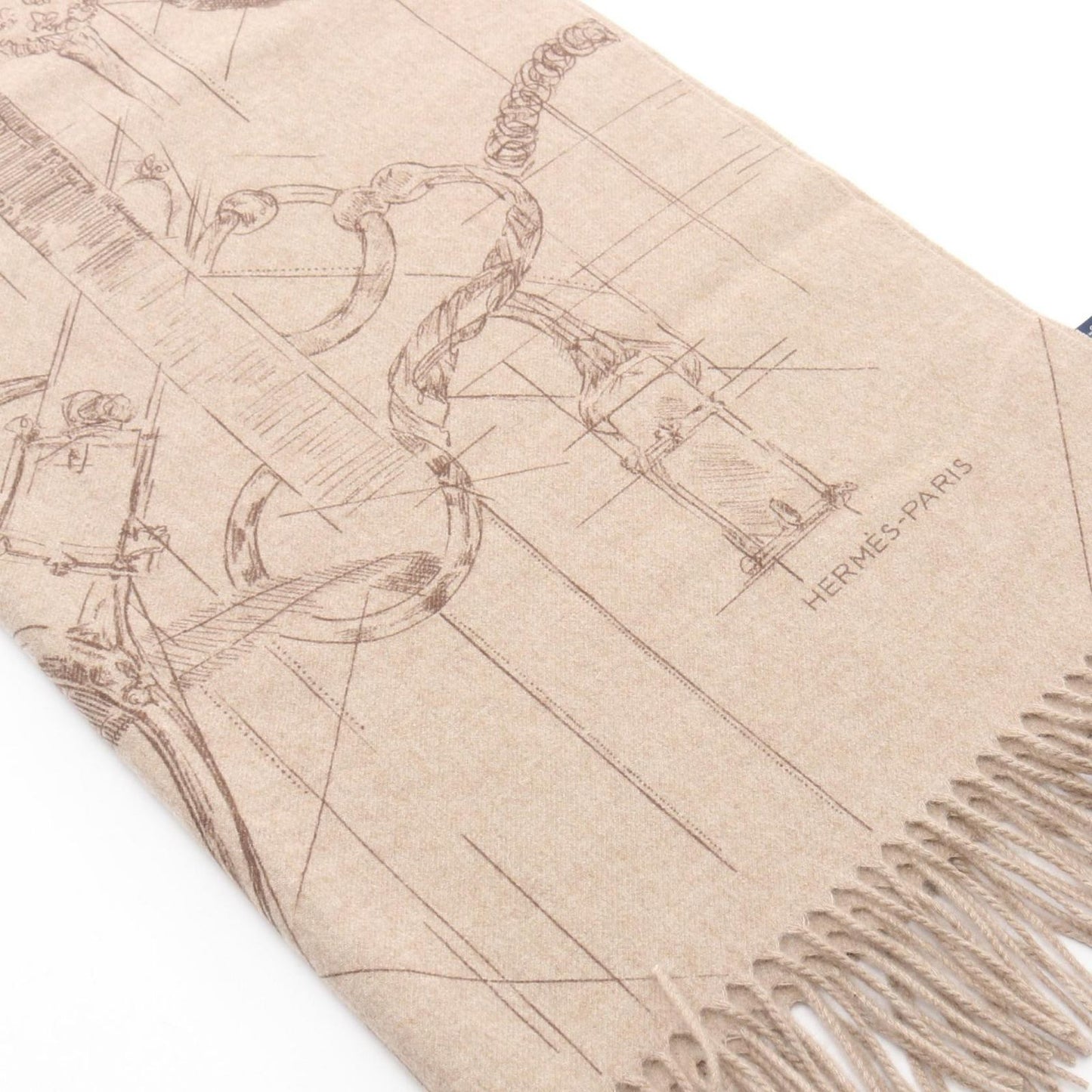 Hermes Scarf Cavalcadur Scarves Beige — view 2