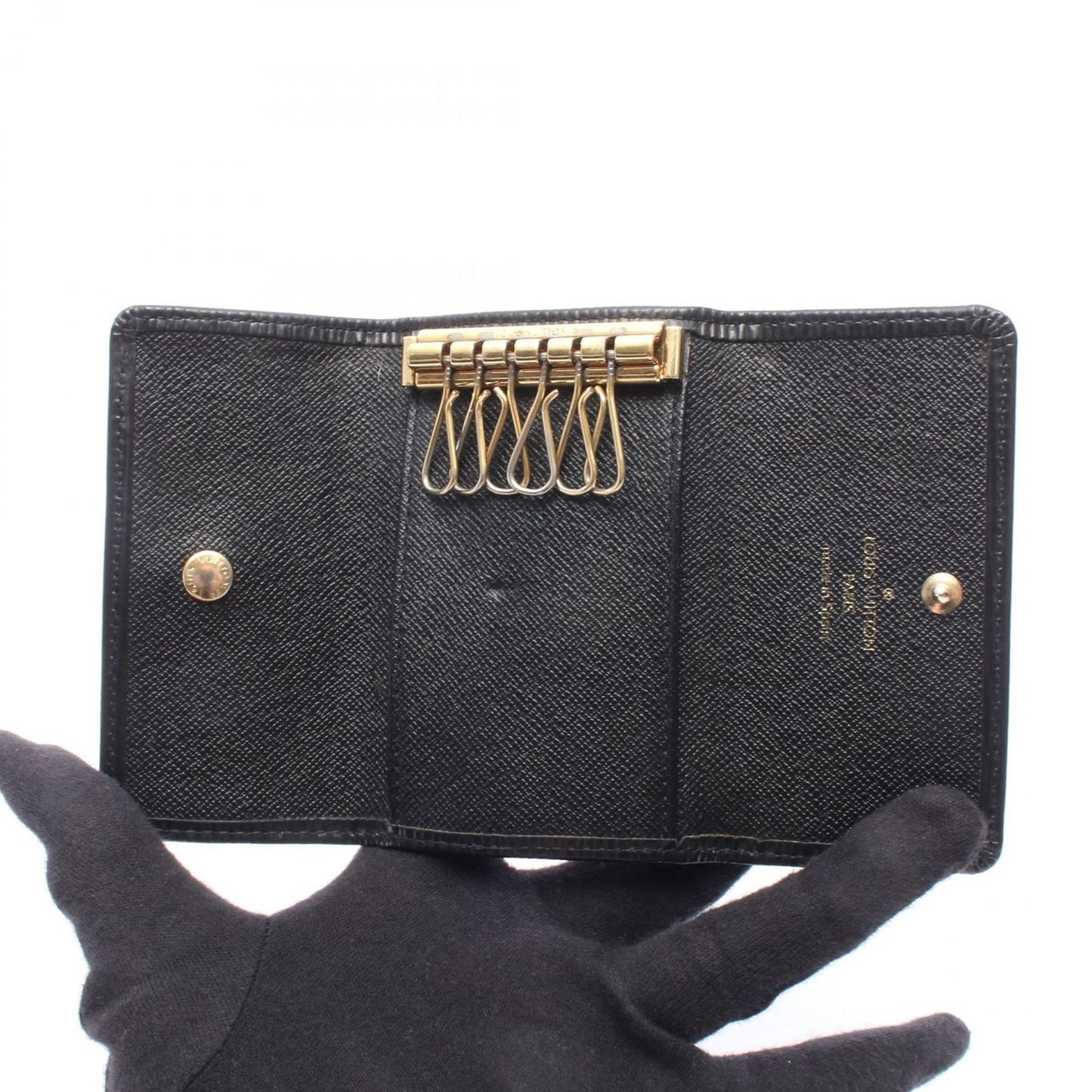 Louis Vuitton Key Case Multicles 6 Noir Leather Key Holder — view 3