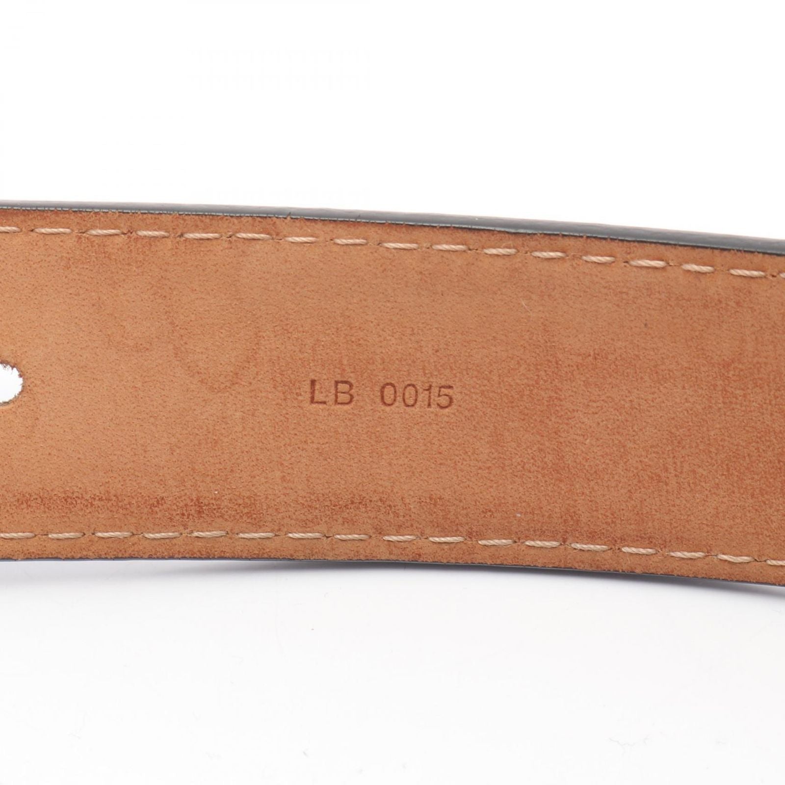 Louis Vuitton Belt Ceinture Jeans Black Leather LV — view 5