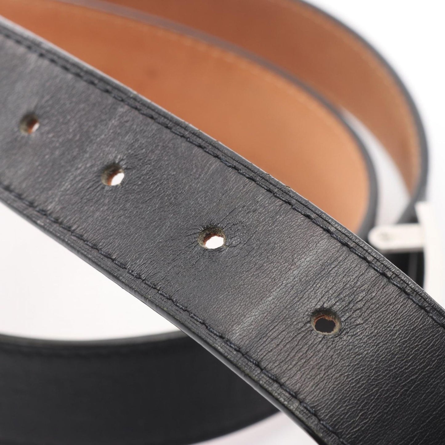 Louis Vuitton Belt Ceinture Jeans Black Leather LV — view 7