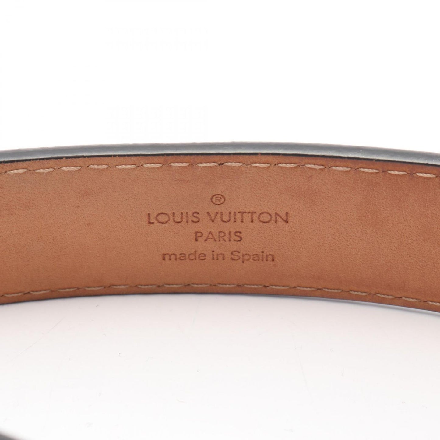 Louis Vuitton Belt Ceinture Jeans Black Leather LV — view 4