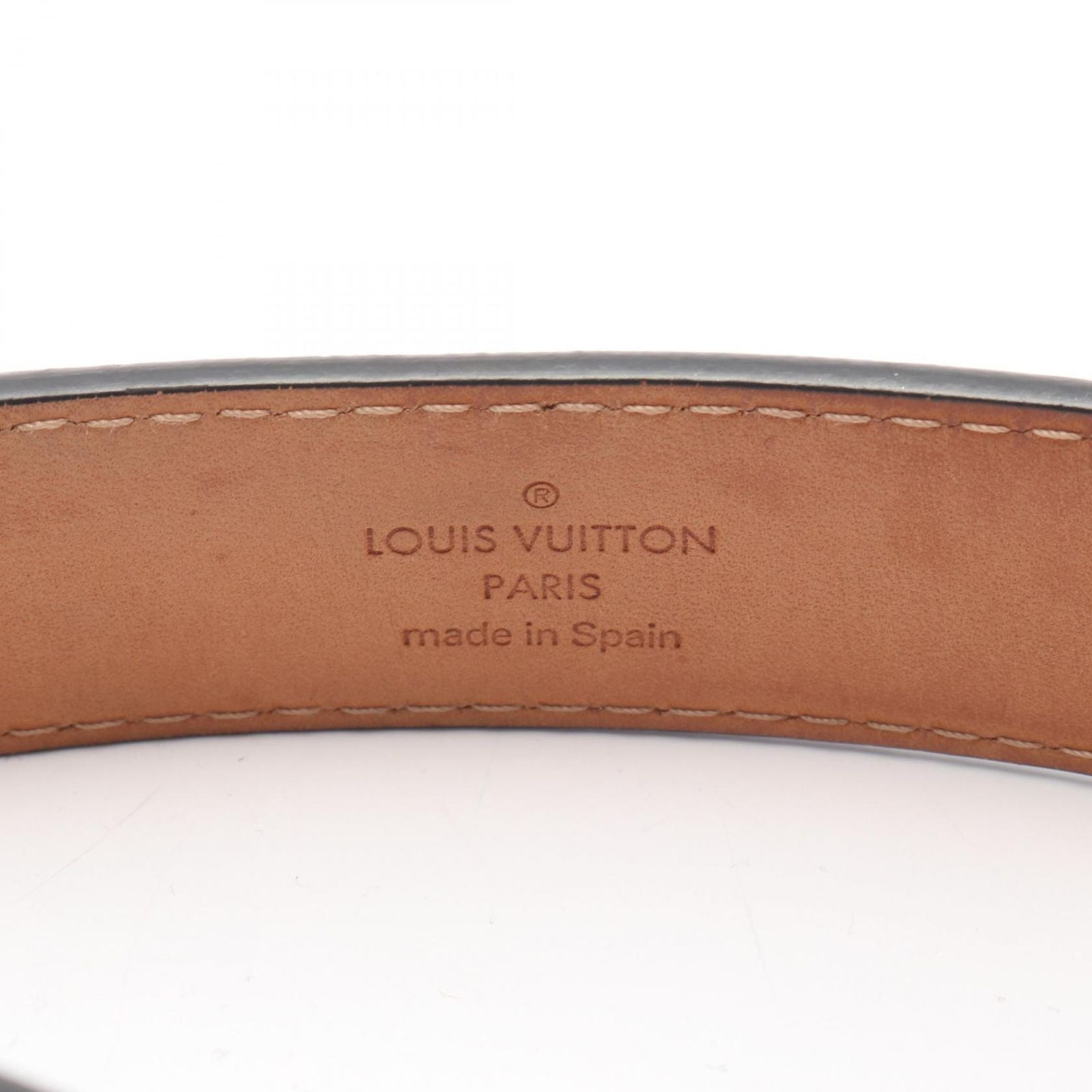 Louis Vuitton Belt Ceinture Jeans Black Leather LV — view 4