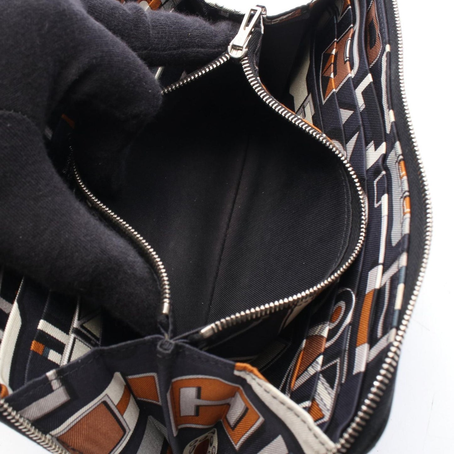 Hermes Round Wallet Azap Long Silk in Black Leather Calf in — view 6
