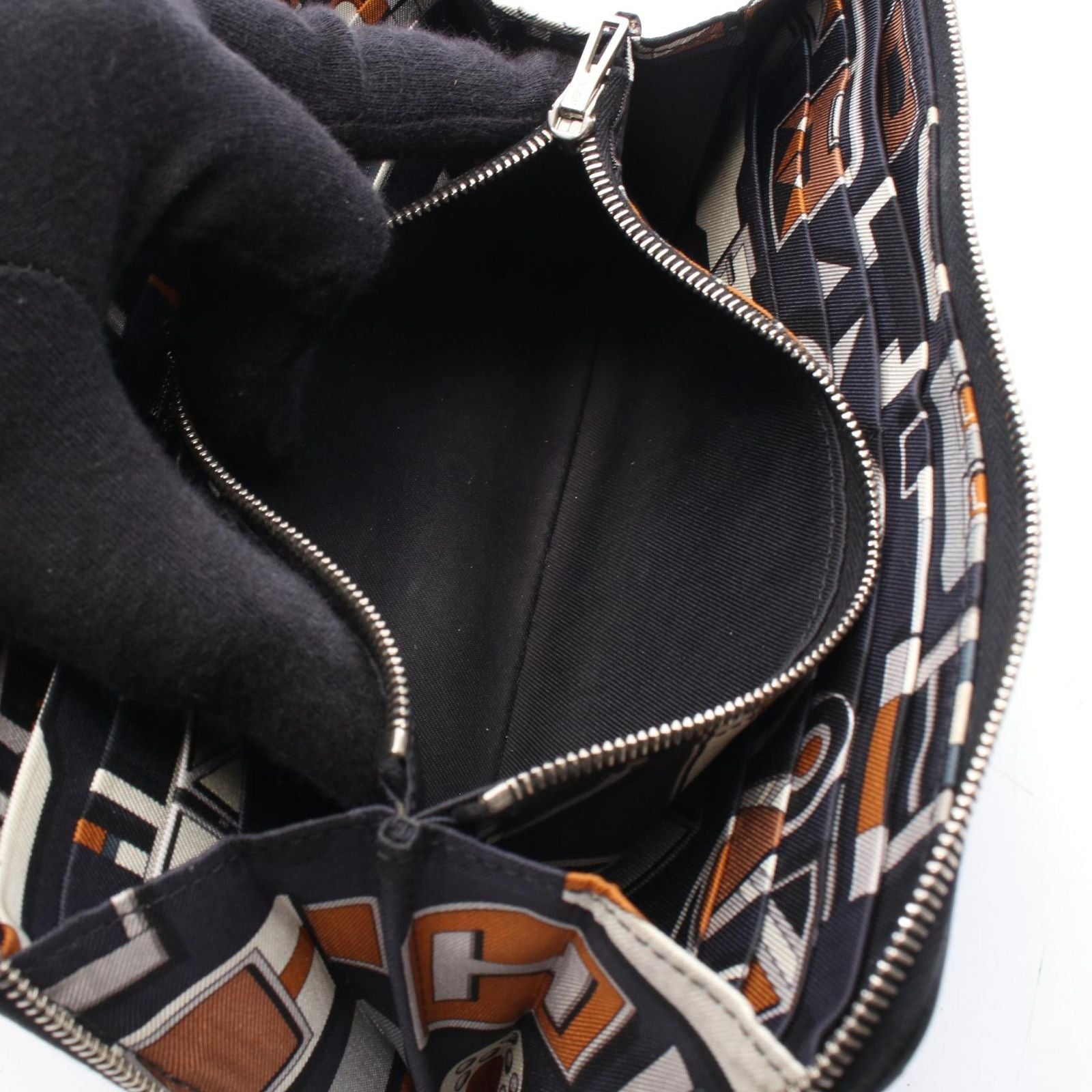Hermes Round Wallet Azap Long Silk in Black Leather Calf in — view 6