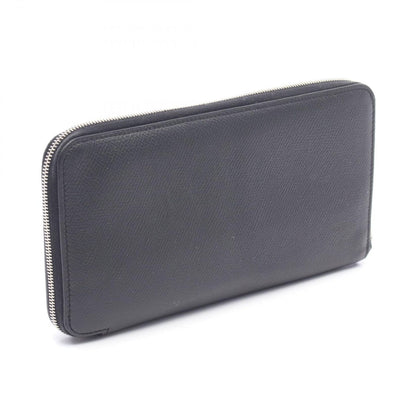 Hermes Round Wallet Azap Long Silk in Black Leather Calf in — view 2