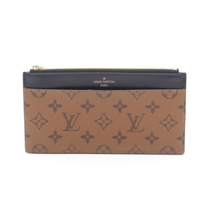 Louis Vuitton Bill Purse Slim Monogram Reverse Leather Shoulder Bag
