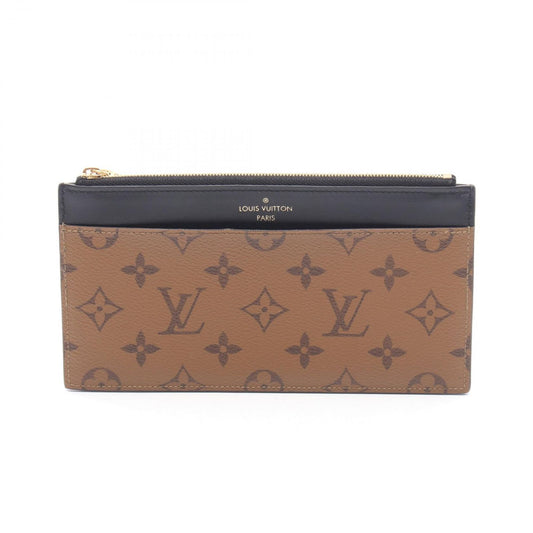 Louis Vuitton Bill Purse Slim Monogram Reverse Leather Shoulder Bag