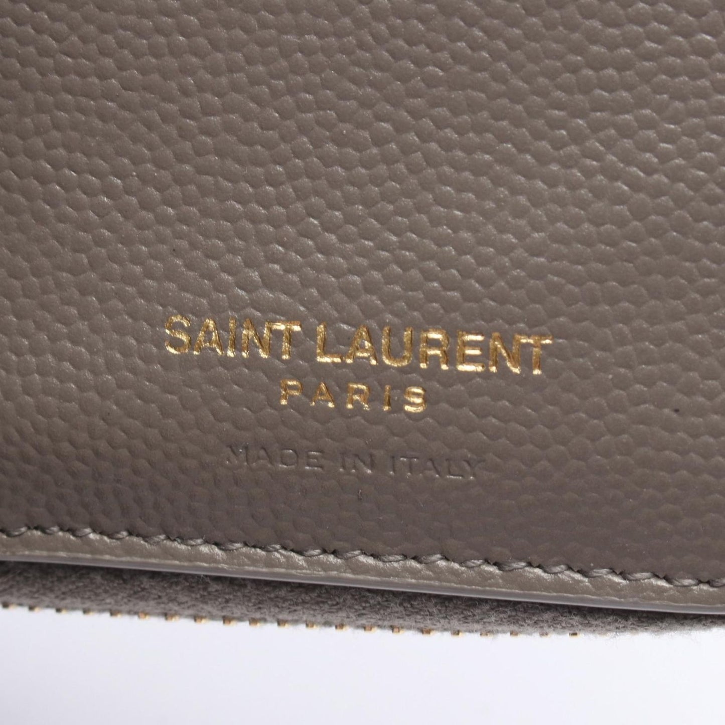 Saint Laurent Paris Bifold Wallet Monogram Gray Leather Cassandra — view 4