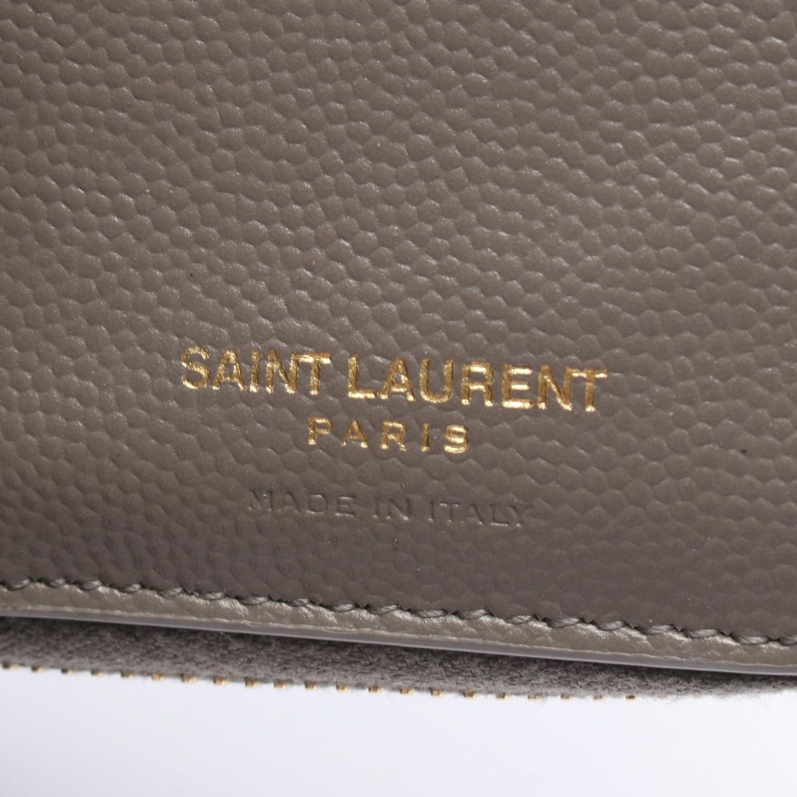 Saint Laurent Paris Bifold Wallet Monogram Gray Leather Cassandra — view 4