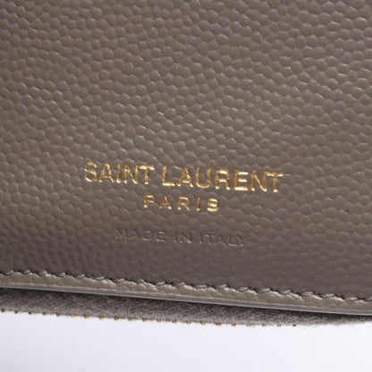 Saint Laurent Paris Bifold Wallet Monogram Gray Leather Cassandra — view 4