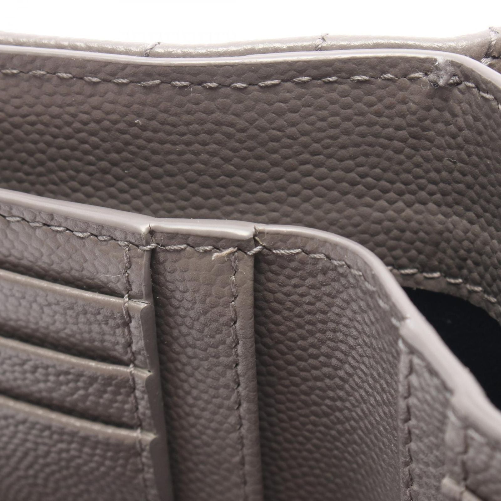 Saint Laurent Paris Bifold Wallet Monogram Gray Leather Cassandra — view 6