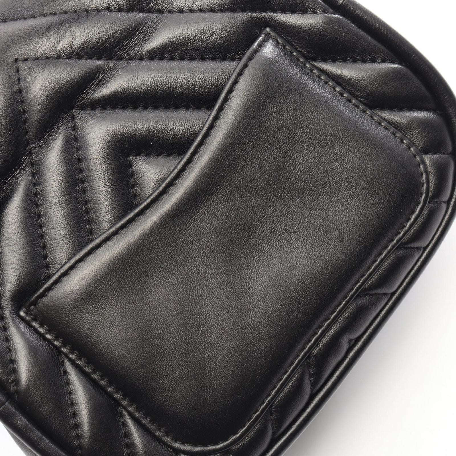 Chanel Shoulder Bag Blanc Stitch 2-Way Black Lambskin Chez Top Handle Chain — view 7