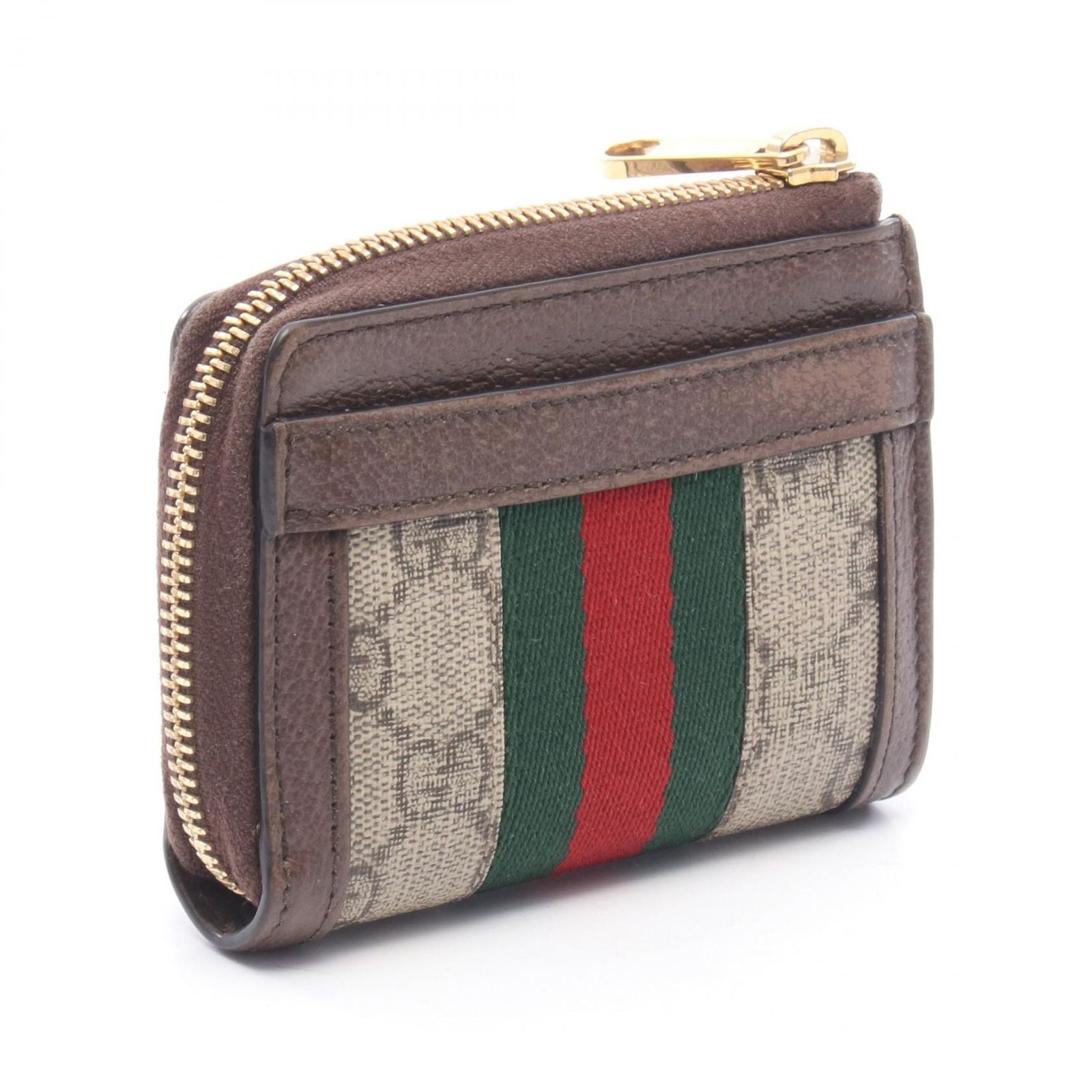 Gucci Coin Case Ophidia GG Supreme Beige Dark Brown Leather L — view 2
