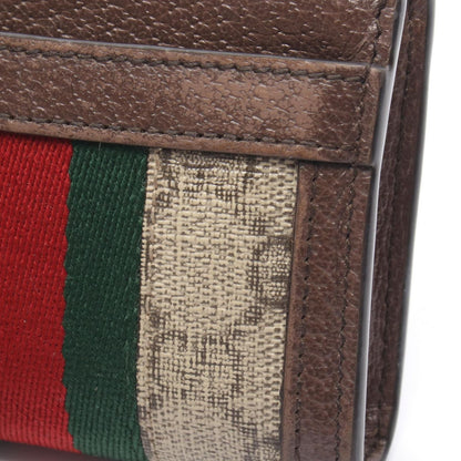 Gucci Coin Case Ophidia GG Supreme Beige Dark Brown Leather L — view 6