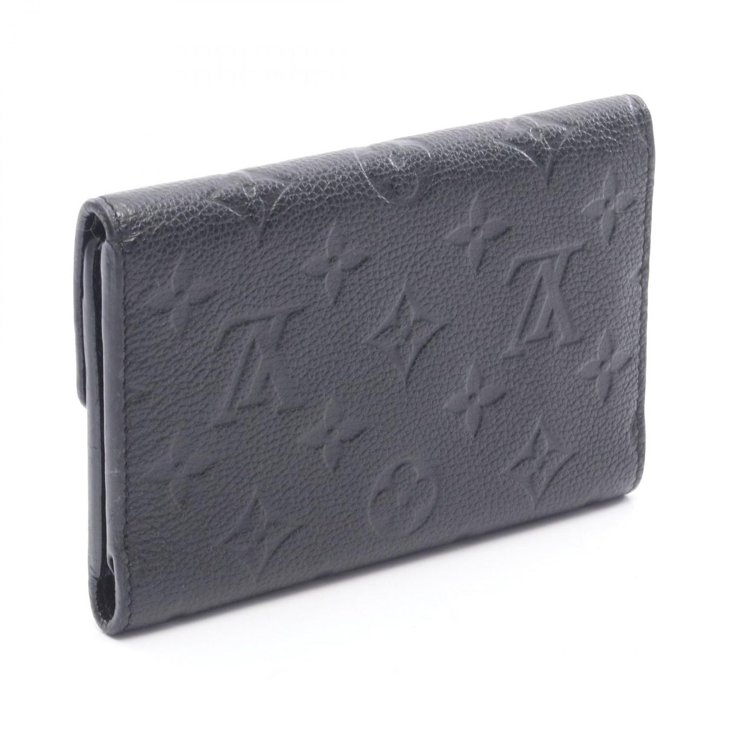 Louis Vuitton Trifold Wallet Portefeuille Compact Noir Leather Curille — view 2