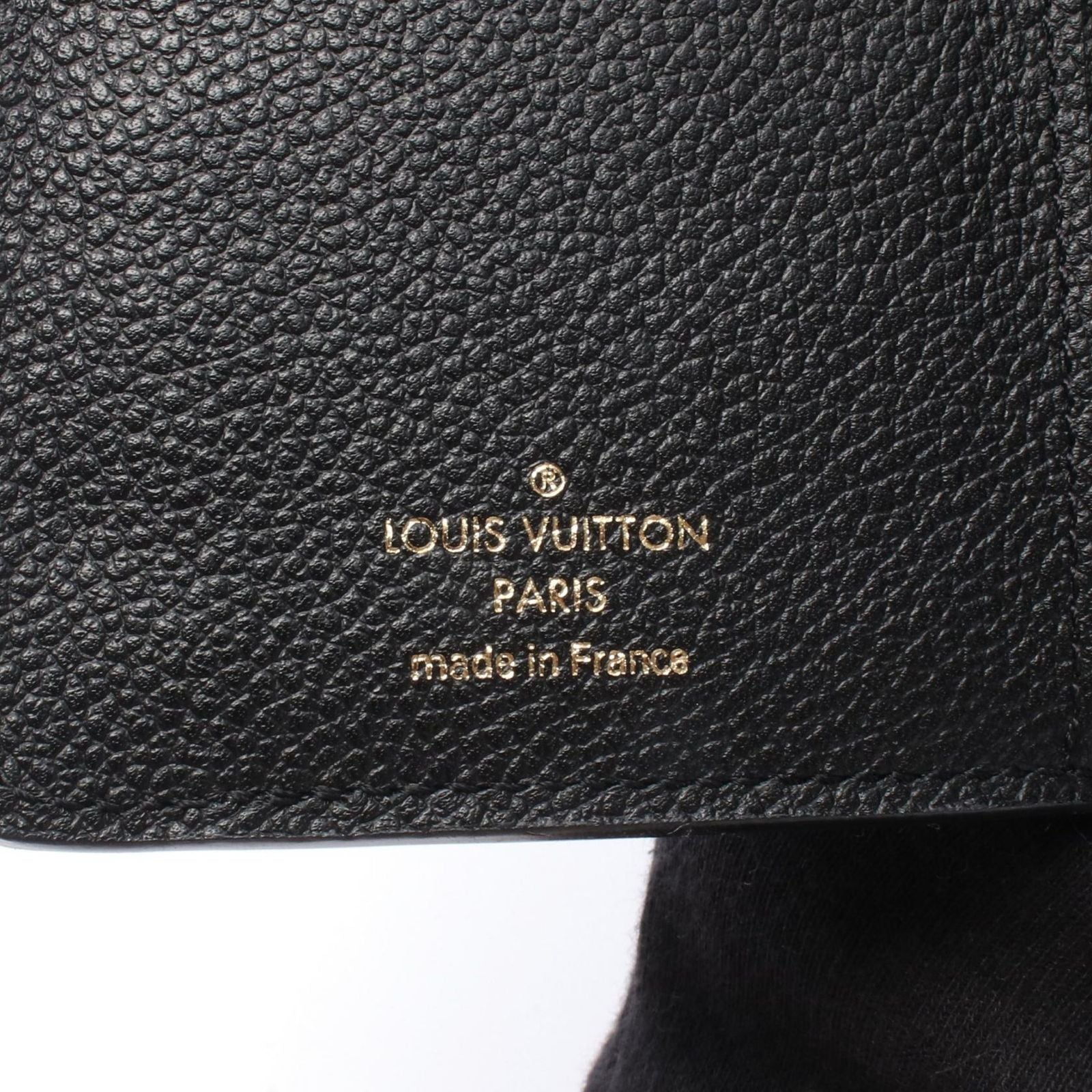 Louis Vuitton Trifold Wallet Portefeuille Compact Noir Leather Curille — view 5