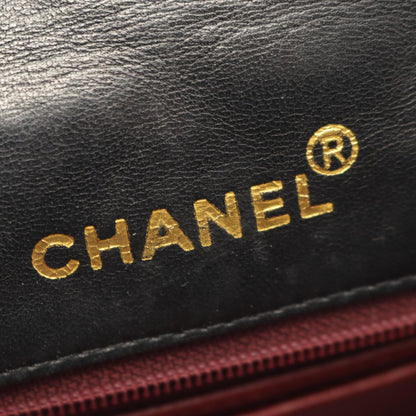 Chanel Shoulder Bag Mini Quilted Diana Flap Black Lambskin Chain — view 4