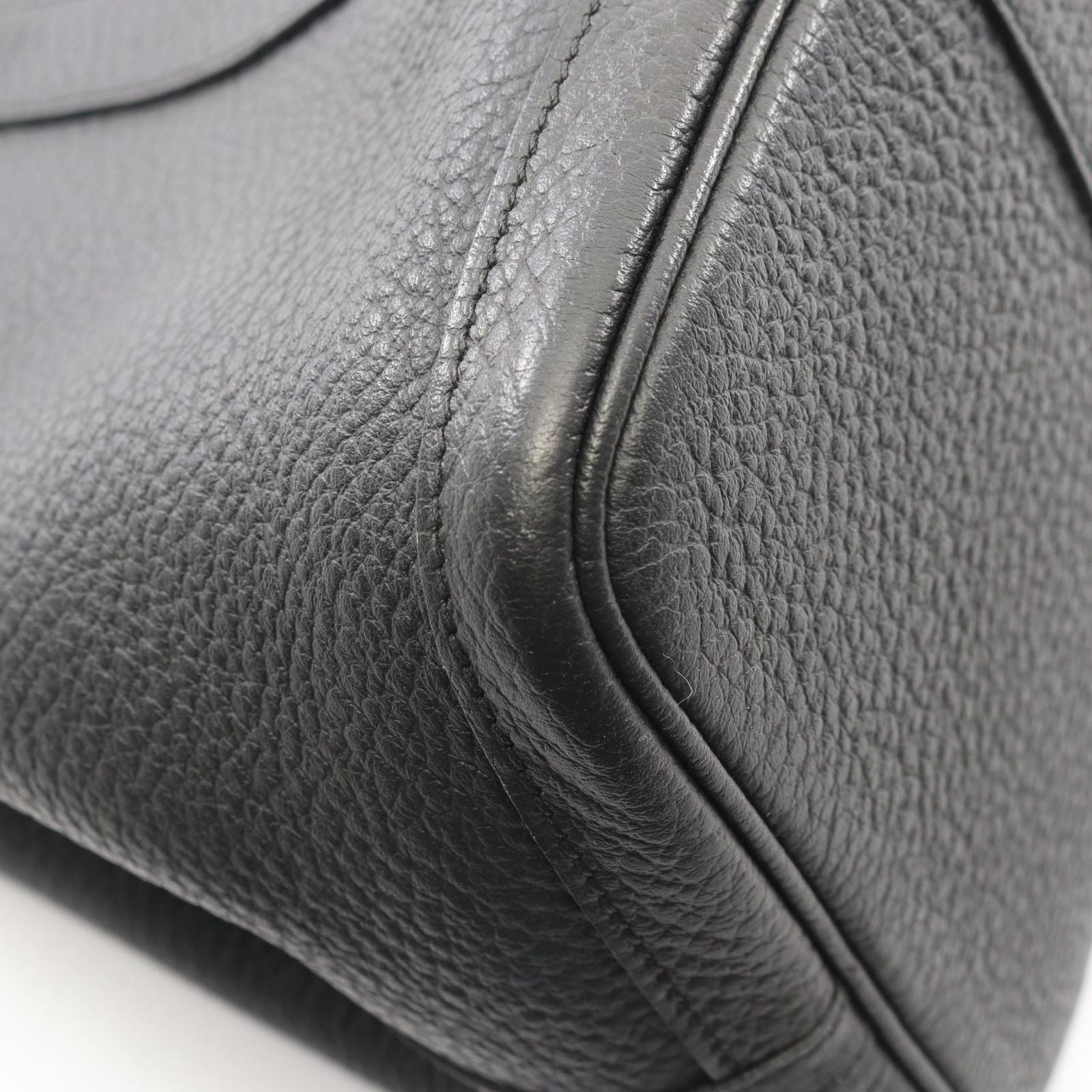Hermes Tote Garden Party PM Steeple Quadrige Black Leather — view 6