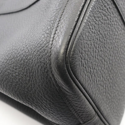 Hermes Tote Garden Party PM Steeple Quadrige Black Leather — view 6