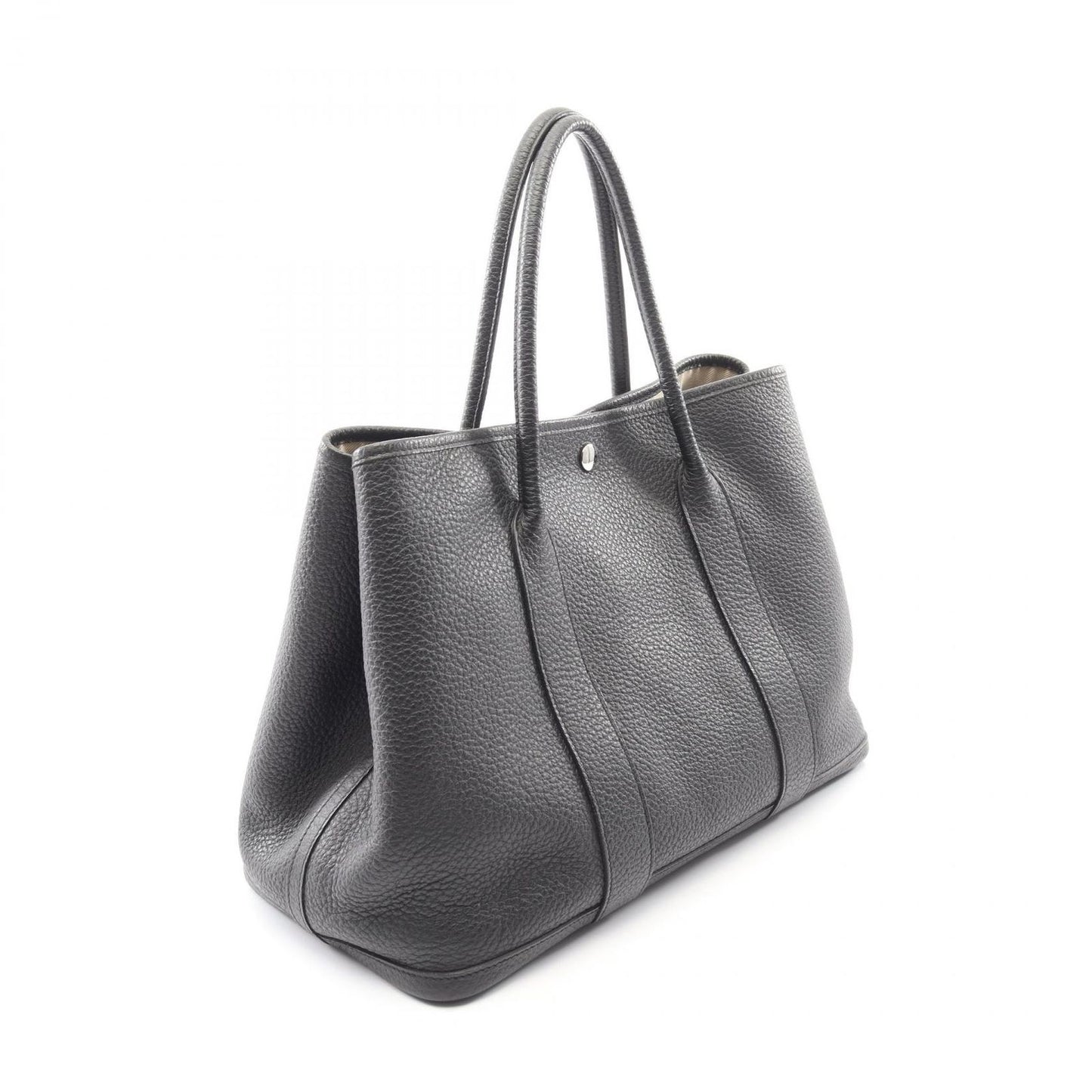 Hermes Tote Garden Party PM Steeple Quadrige Black Leather — view 2