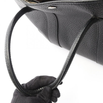 Hermes Tote Garden Party PM Steeple Quadrige Black Leather — view 8