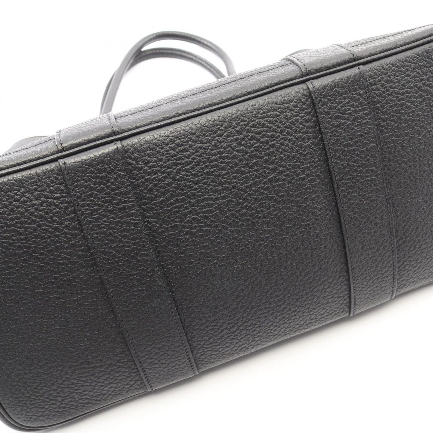 Hermes Tote Garden Party PM Steeple Quadrige Black Leather — view 7