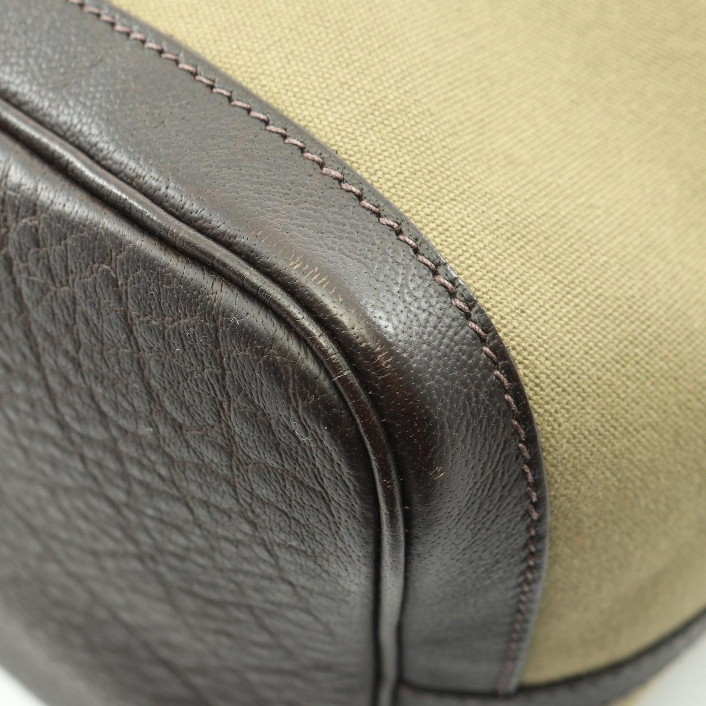Hermes Tote Garden Party PM Khaki Ebene Canvas Leather — view 7
