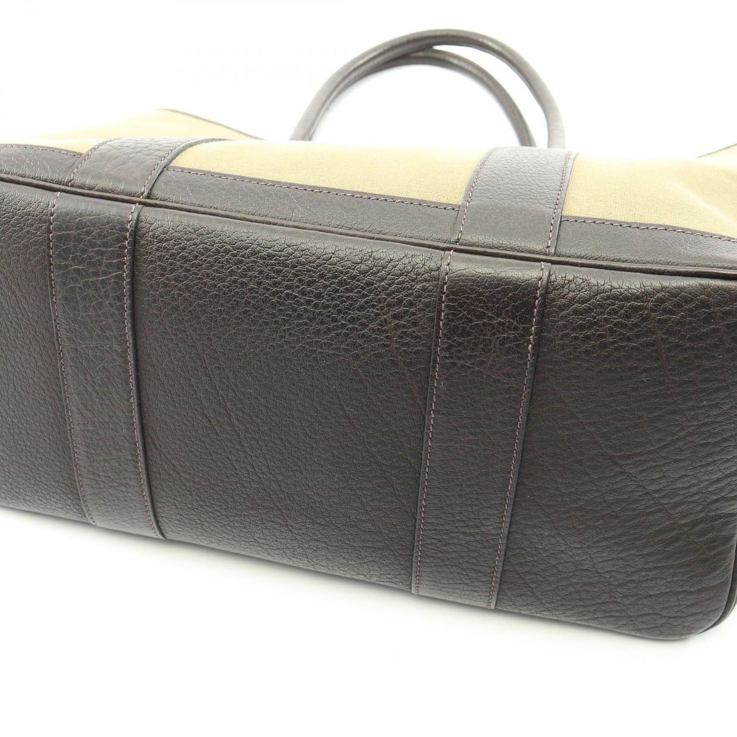 Hermes Tote Garden Party PM Khaki Ebene Canvas Leather — view 8