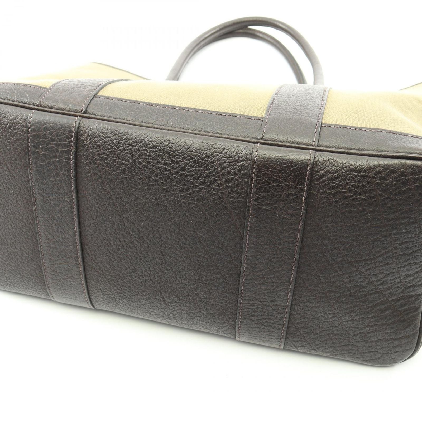 Hermes Tote Garden Party PM Khaki Ebene Canvas Leather — view 8