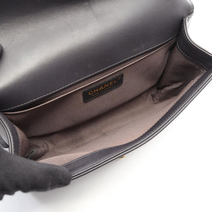 Chanel Shoulder Bag Charcoal Gray Lambskin Chain — view 3