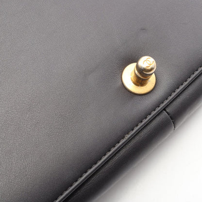 Chanel Shoulder Bag Charcoal Gray Lambskin Chain — view 7