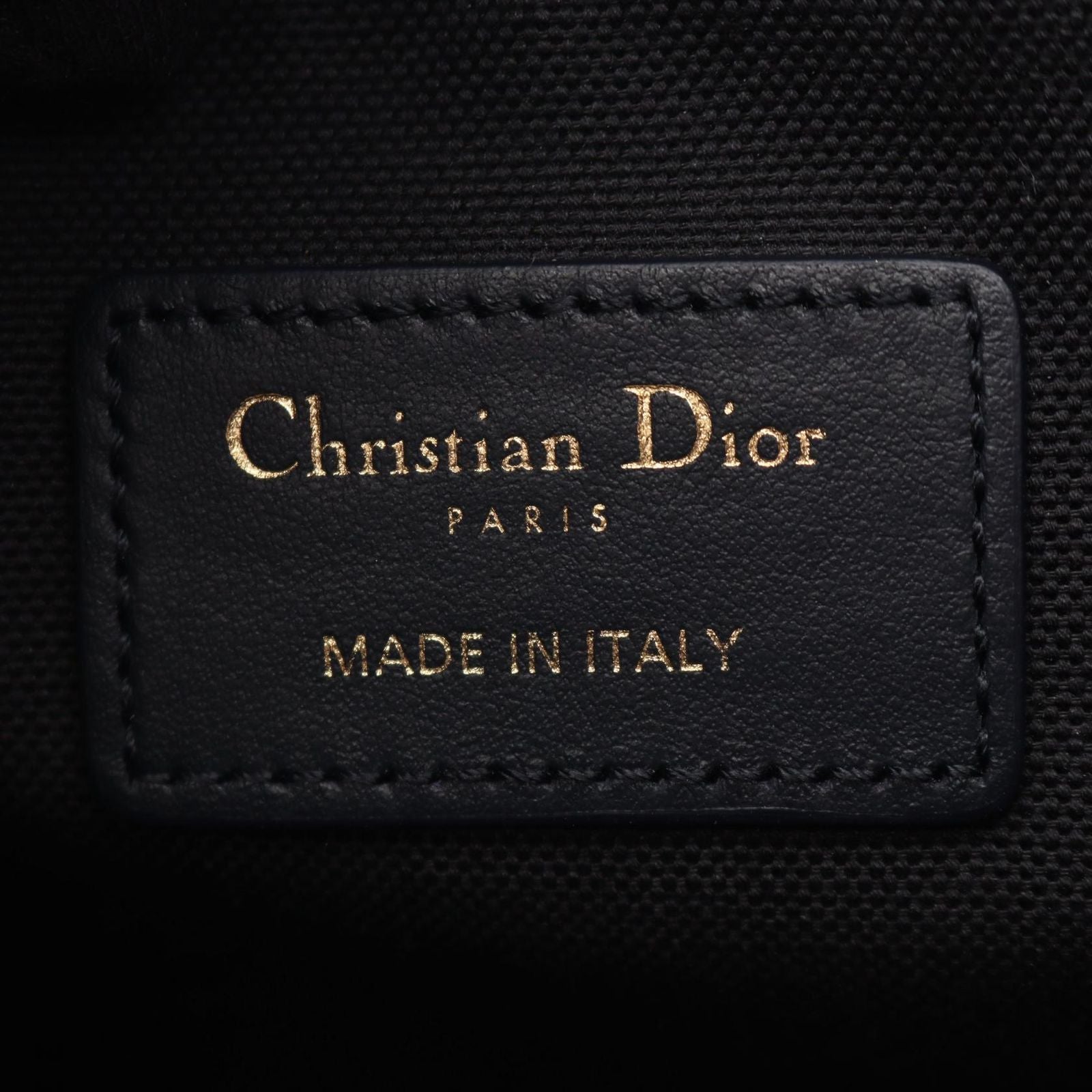 Dior Tote Book Small Black 2-Way Navy Canvas Leather — view 4