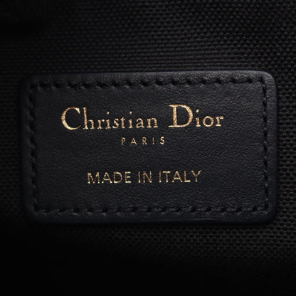 Dior Tote Book Small Black 2-Way Navy Canvas Leather — view 4