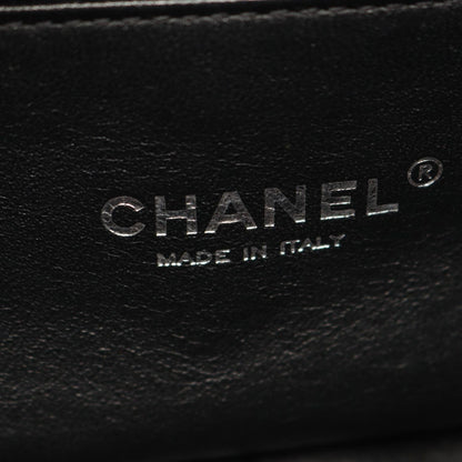 Chanel Shoulder Bag Quilted Navy Brown Fabric Chain — view 4