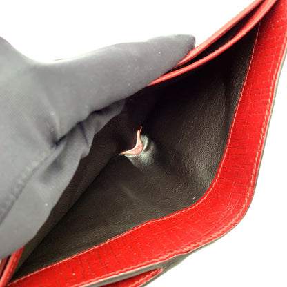 Gucci GG Canvas Supreme Hook Leather Brown Red Bifold Wallet Silver — view 8