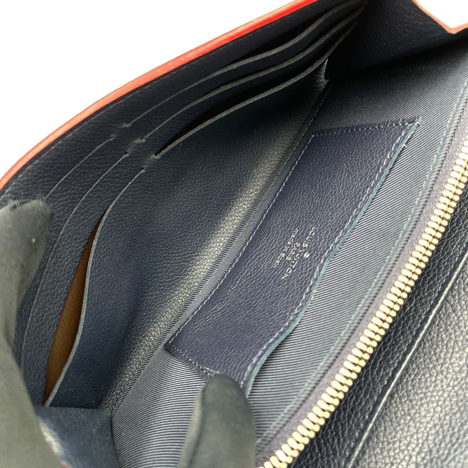 Louis Vuitton Portefeuille Lockme II Leather Navy Wallet Silver — view 7