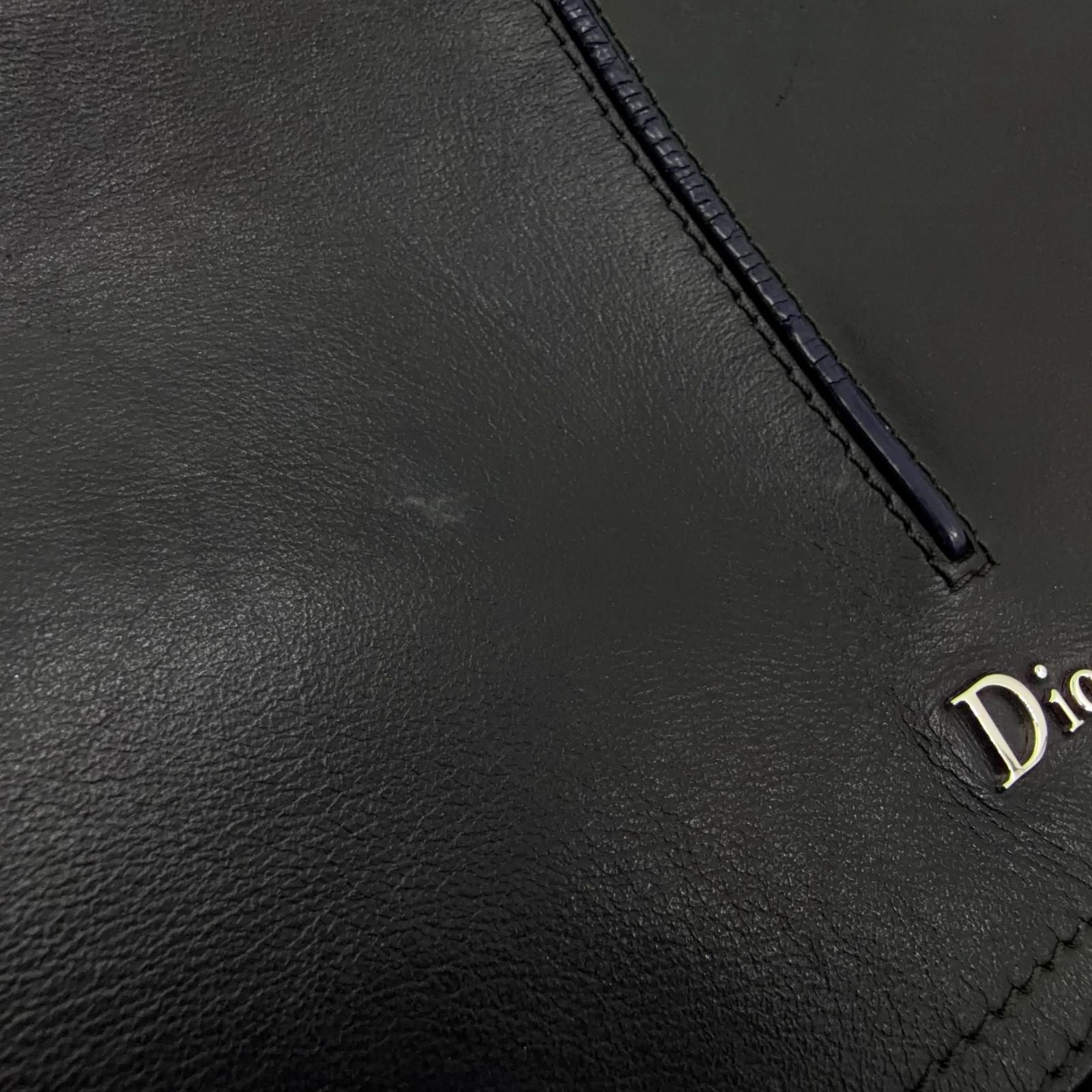 Dior Homme Be Motion Leather Nylon Navy Black Backpack Silver — view 9