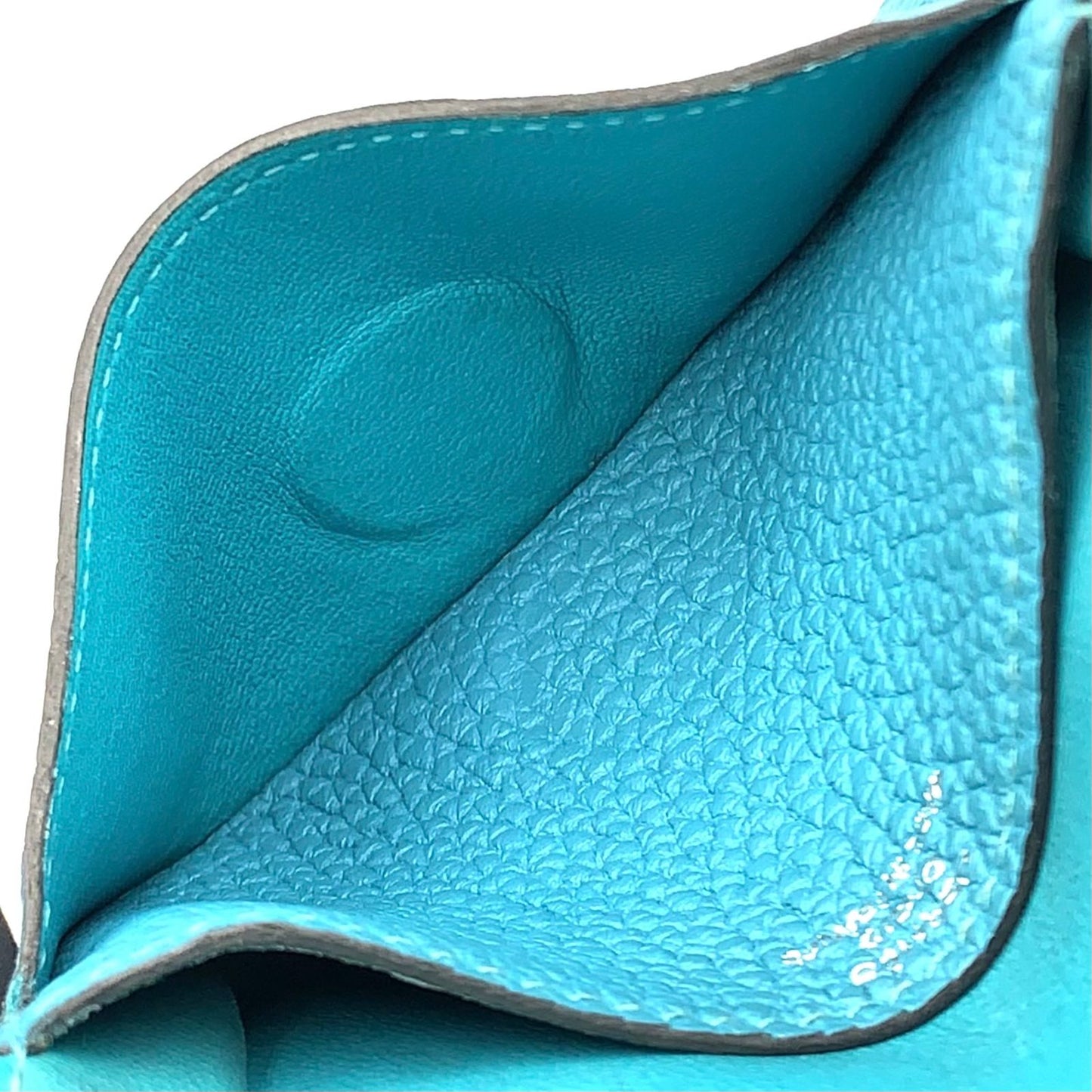 Hermes Dogon Coin Case Taurillon Leather Blue Card Silver — view 5