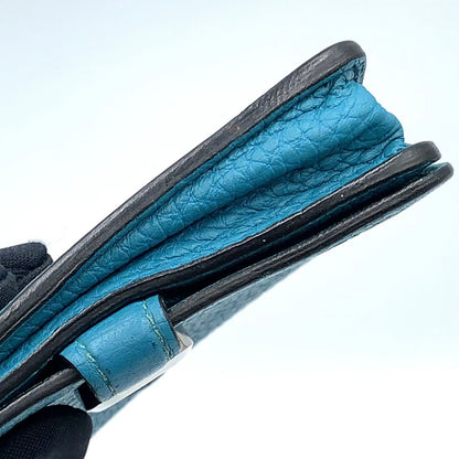Hermes Dogon Coin Case Taurillon Leather Blue Card Silver — view 9