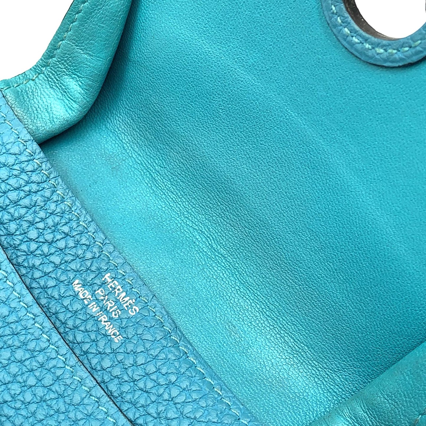 Hermes Dogon Coin Case Taurillon Leather Blue Card Silver — view 8