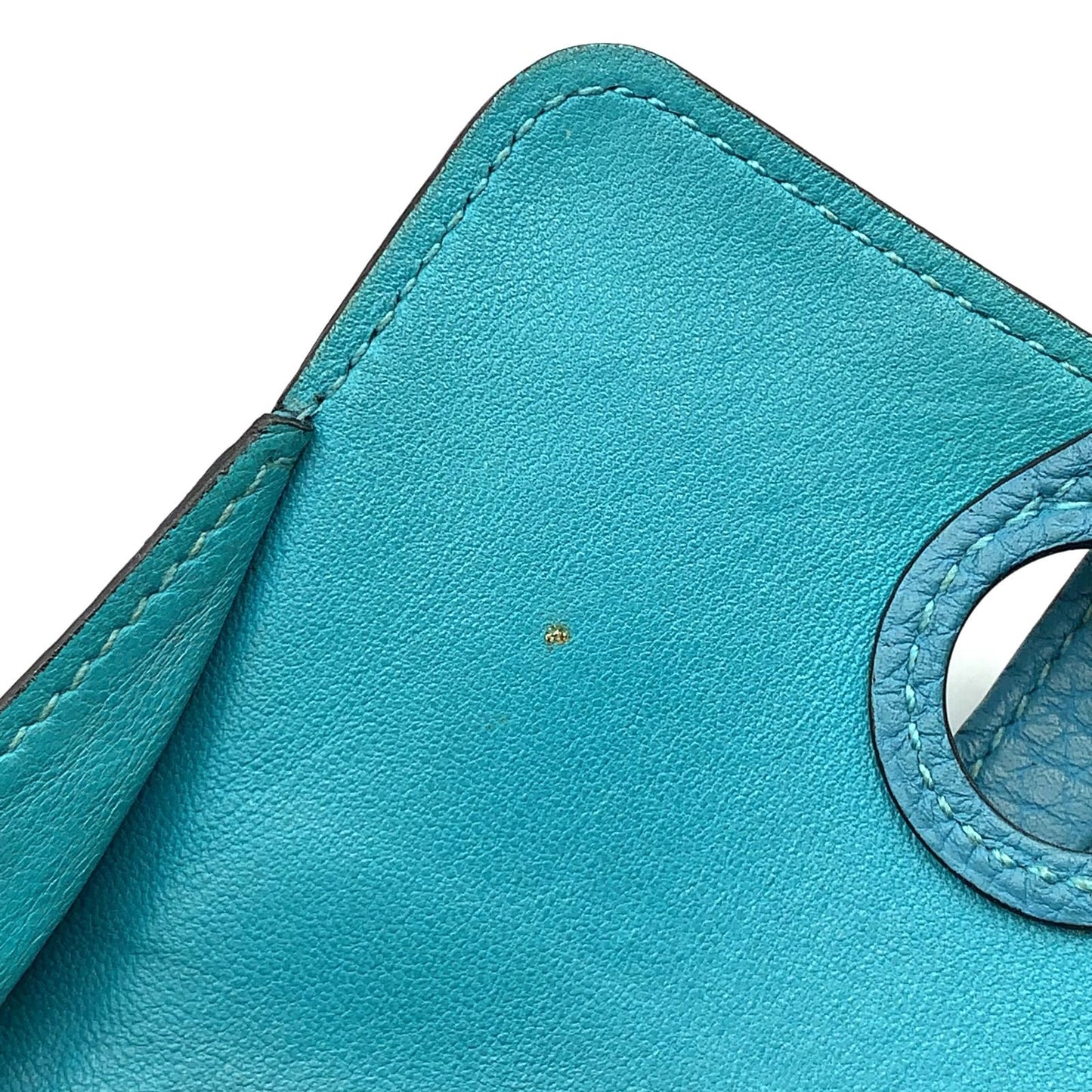 Hermes Dogon Coin Case Taurillon Leather Blue Card Silver — view 7
