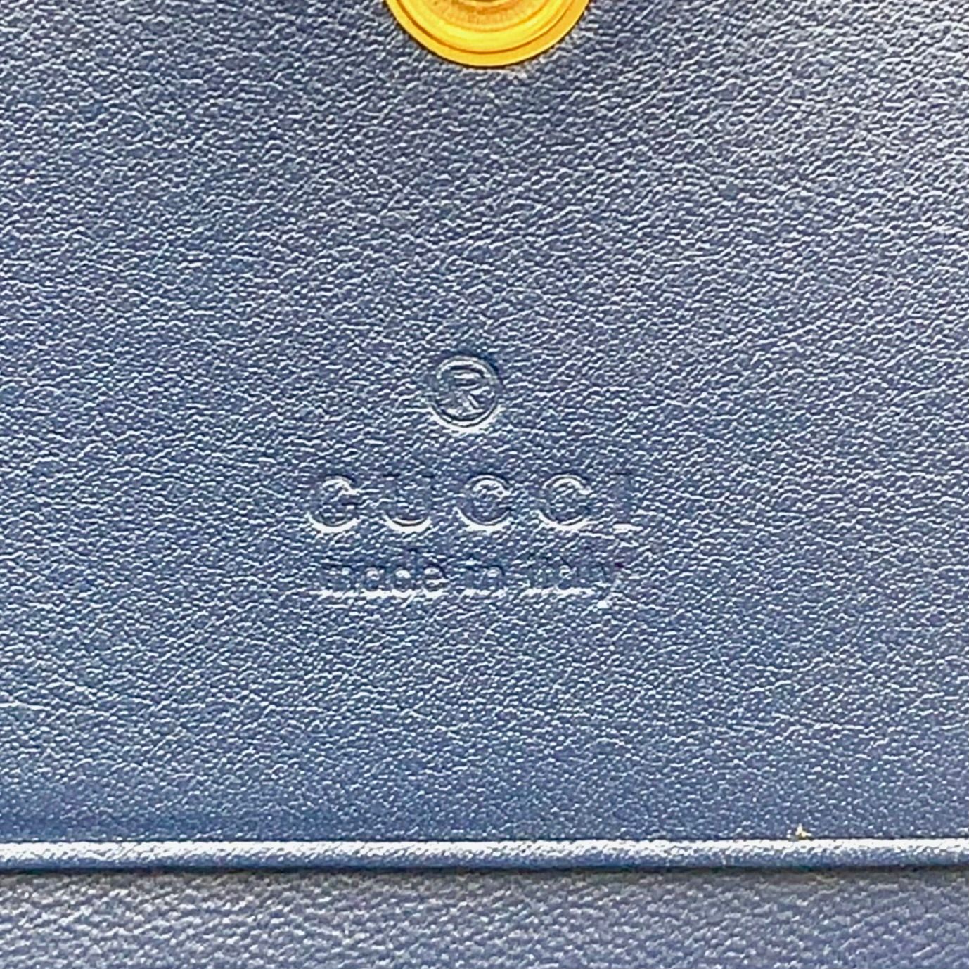 Gucci Zumiflora Compact Leather Canvas Multicolor Bifold Wallet Gold — view 4